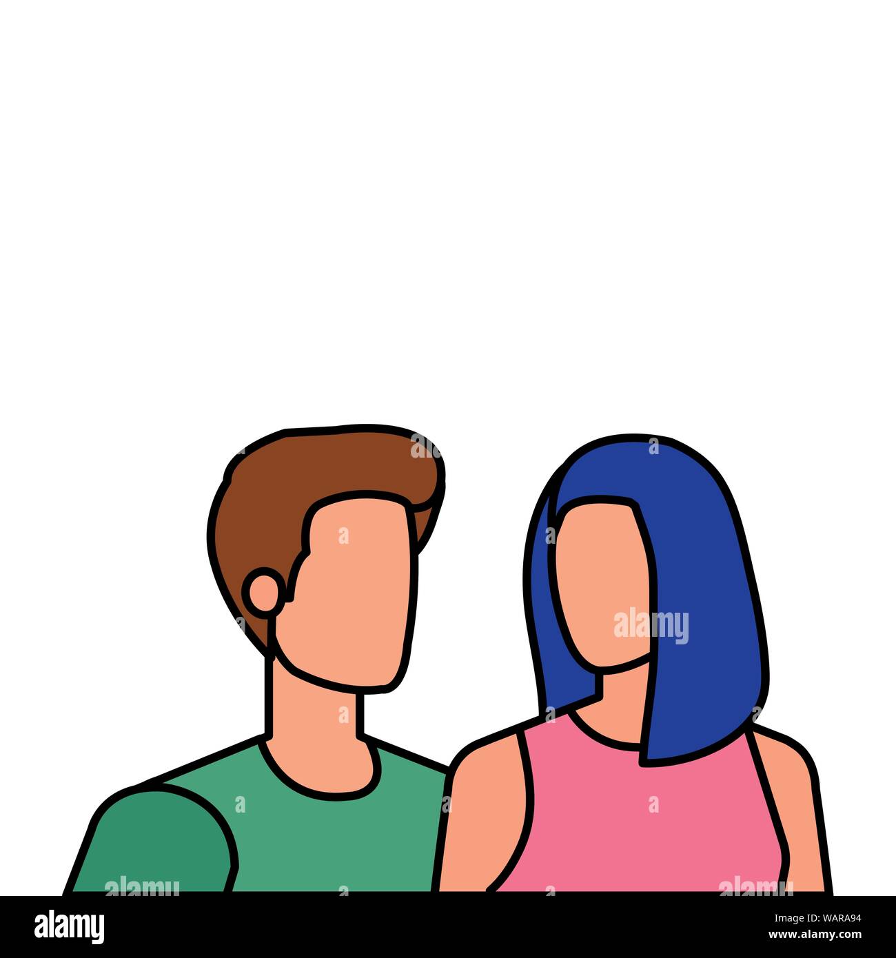 young lovers couple avatars characters Stock Vector Image & Art - Alamy