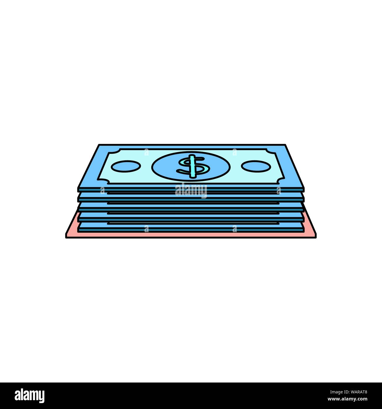 bills money dollars isolated icon Stock Vector Image & Art - Alamy