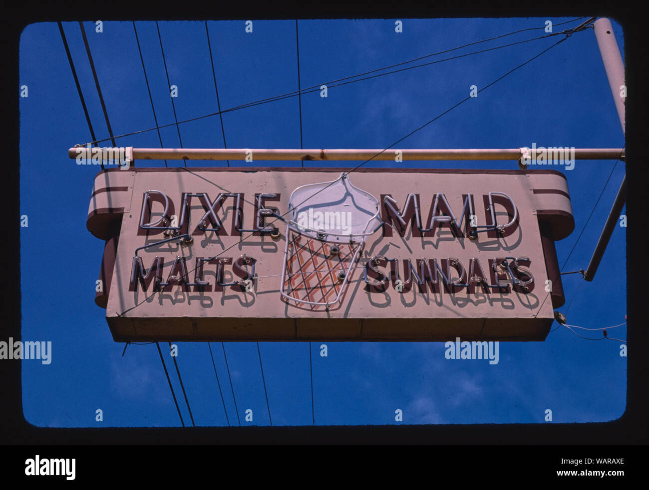 Dixie Maid ice cream sign, Rts. 79 & 80, Shreveport, Louisiana Stock