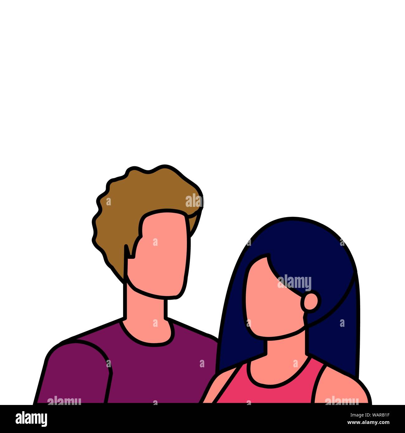 young lovers couple avatars characters Stock Vector Image & Art - Alamy