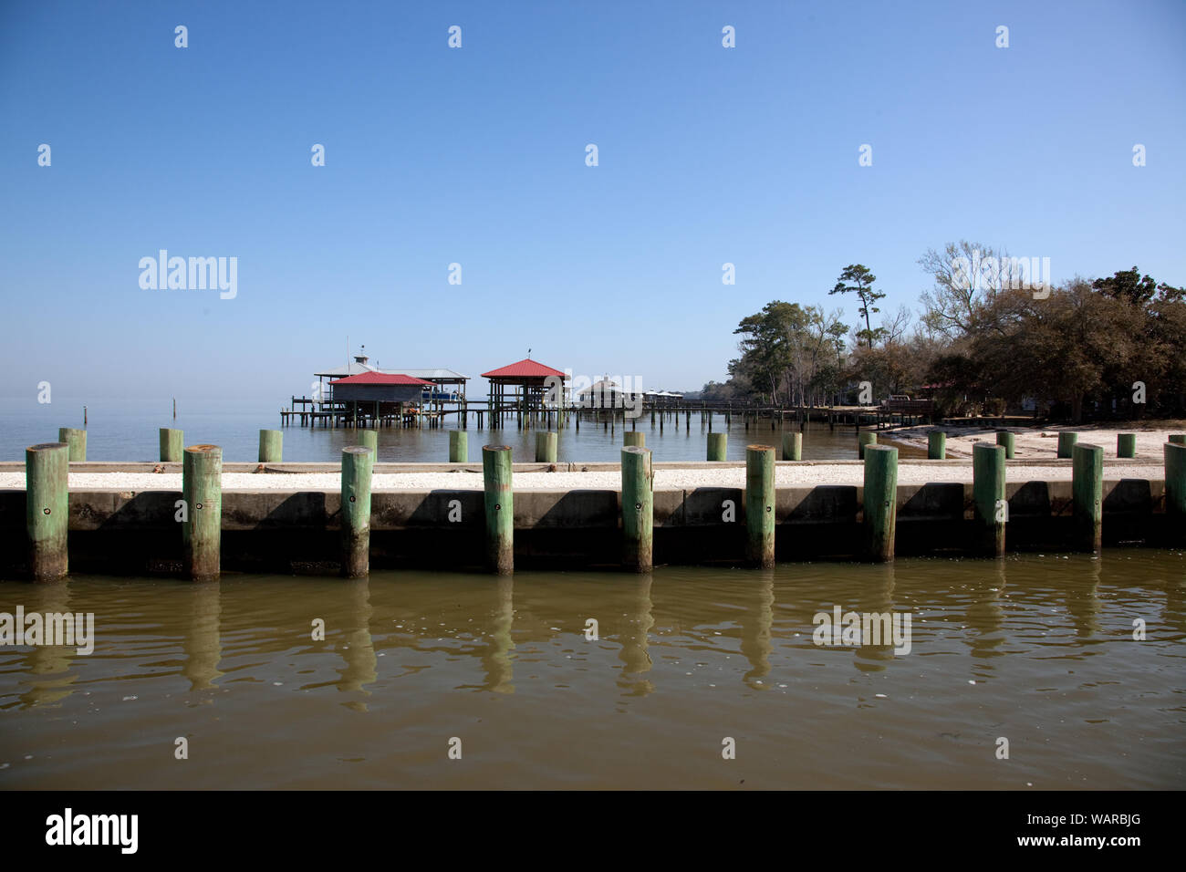 Dock at Point Clear, Alabama Stock Photo Alamy