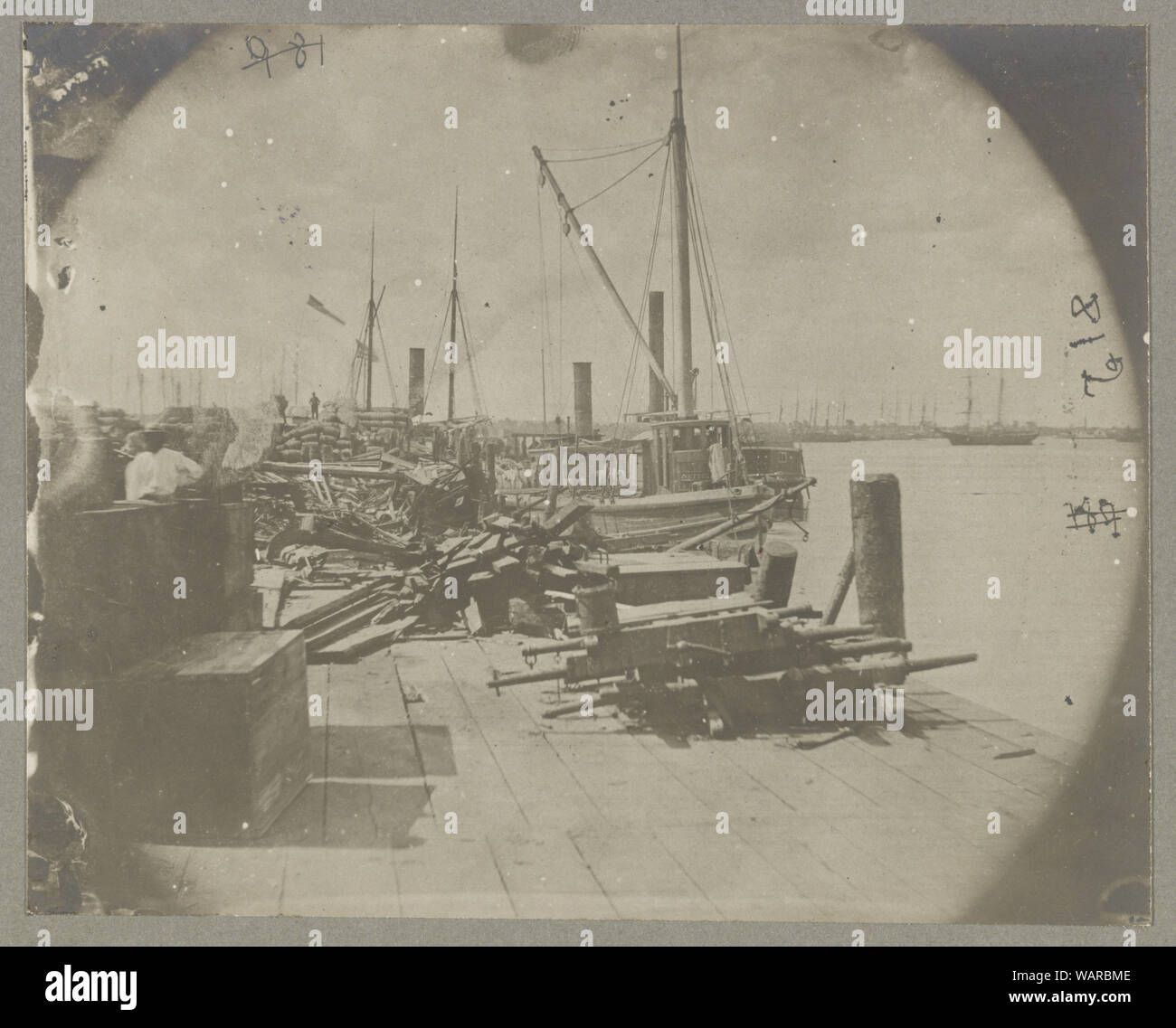 Docks in City Point, Va Stock Photo