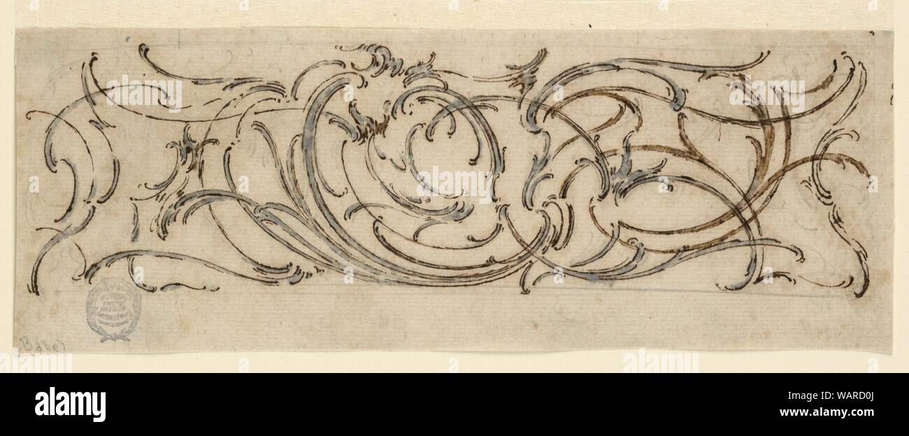 Drawing, Design for Wrought-Iron Railing, ca. 1750 Stock Photo - Alamy
