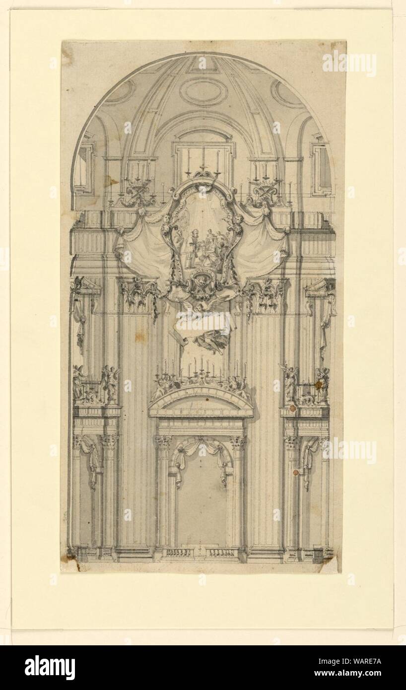 Drawing, Elevation of a Wall Decoration for a Canonization Ceremony, St ...