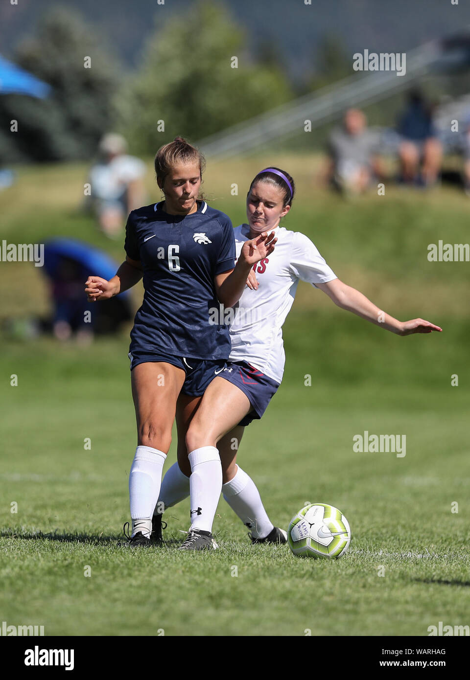 Girls soccer action with Lake City High School vs. Coeur d'Alene Charter in Coeur d'Alene, Idaho