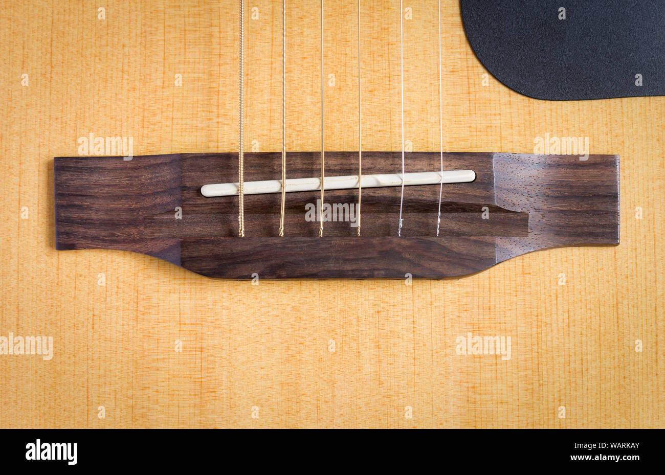 Wood Bridge and Plastic Saddle and String and Pickguard of Acoustic