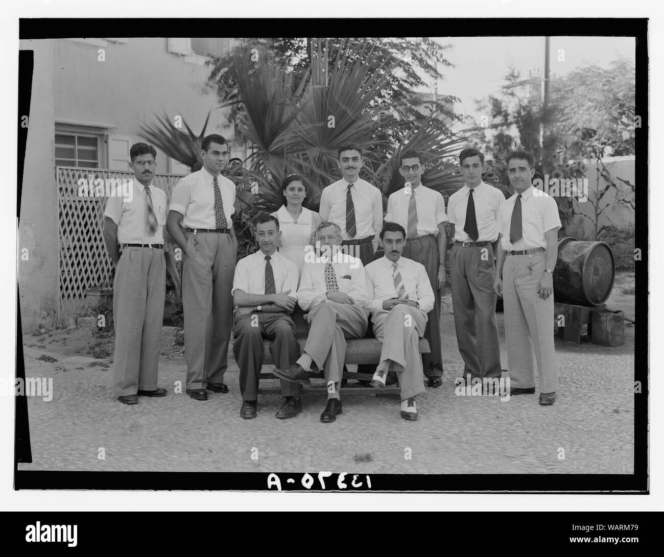 Dr. Bayes[?] & group of doctors, Tripoli, American Mission Hospital