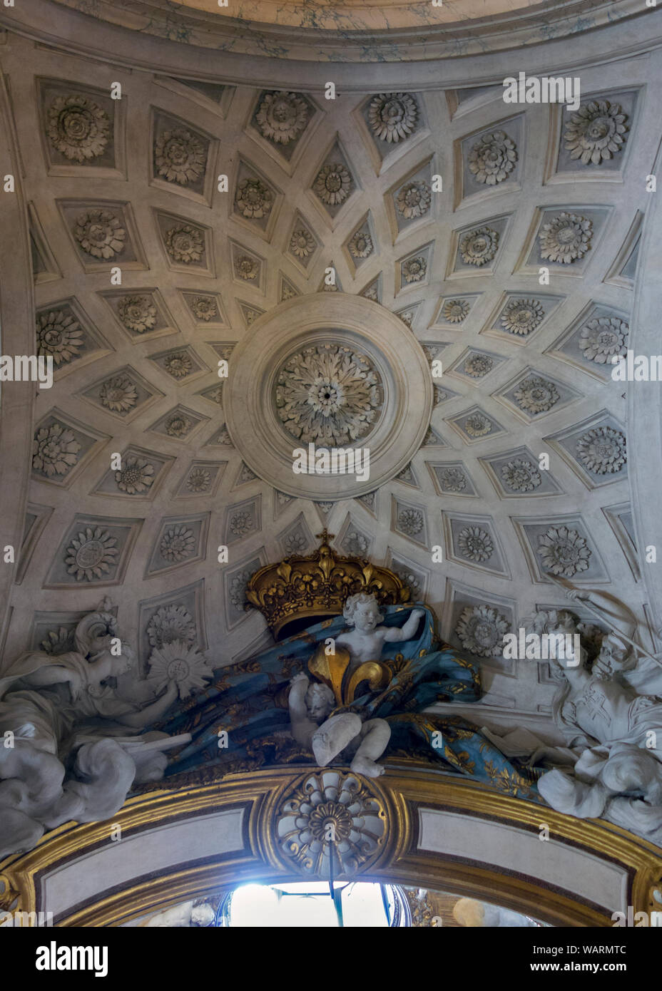 Interior dome detail in San Luigi dei Francesi church in Rome, 2019. Stock Photo