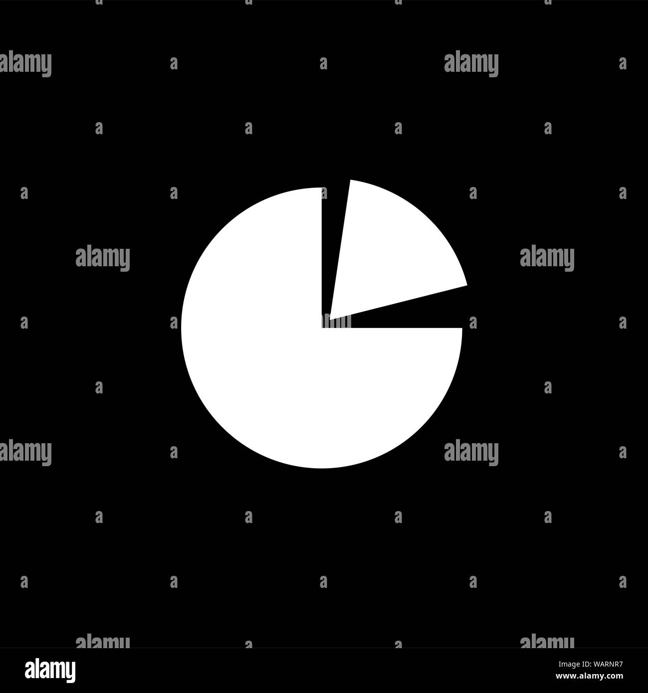 Pie Chart Icon On Black Background. Black Flat Style Vector ...