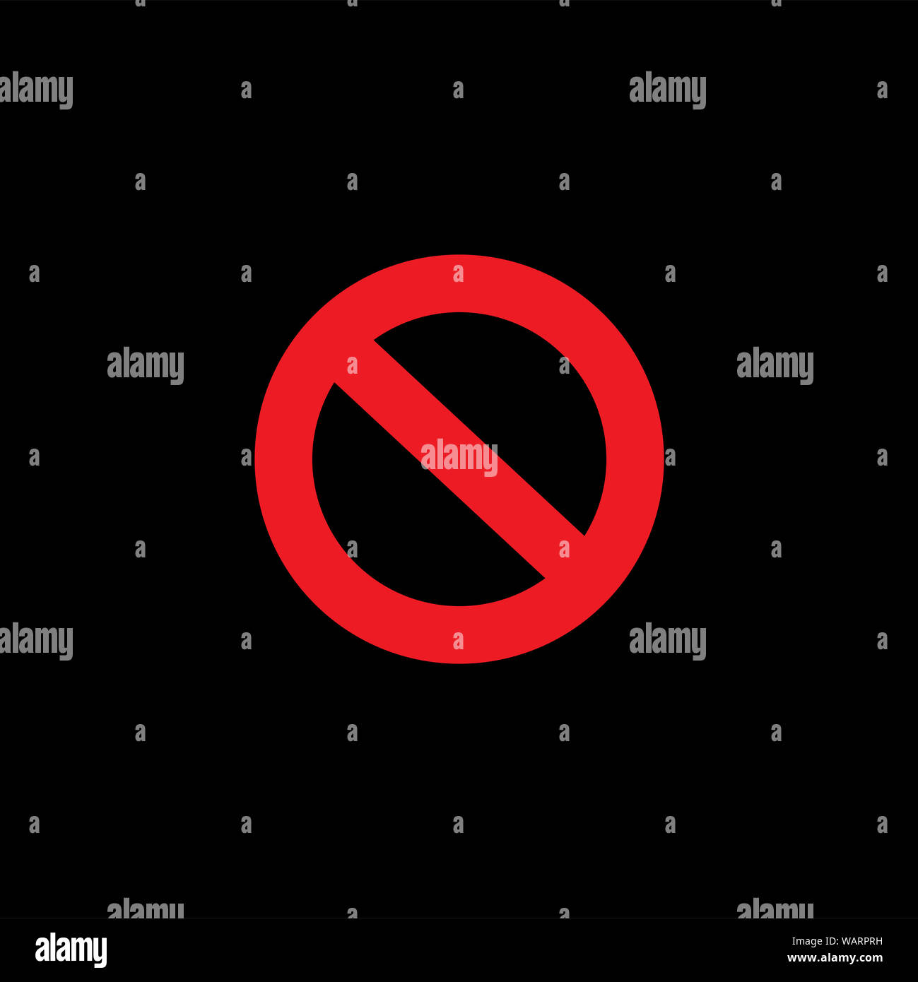 Stop Sign Icon On Black Background. Black Flat Style Vector