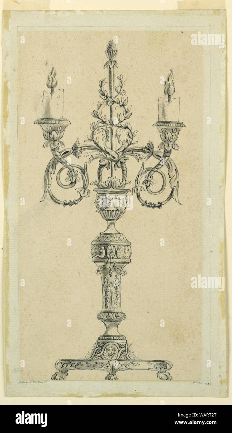 Drawing, Project for a candelabrum, 1791 Stock Photo - Alamy