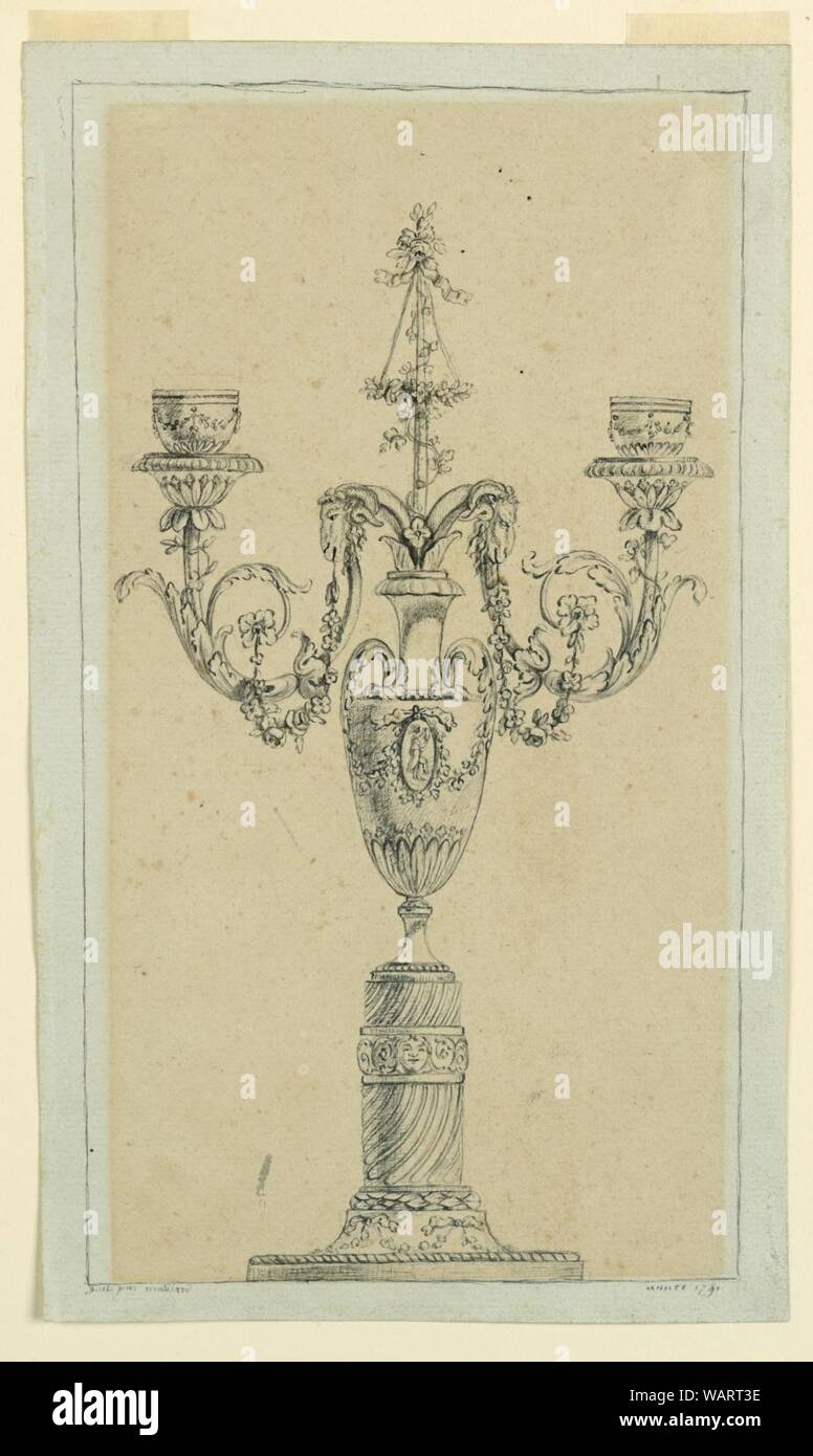 Drawing, Project for a candelabrum, 1791 Stock Photo - Alamy