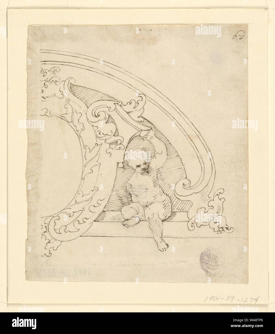 Drawing, Project for a Decorative Pediment, 1700–1750 Stock Photo - Alamy