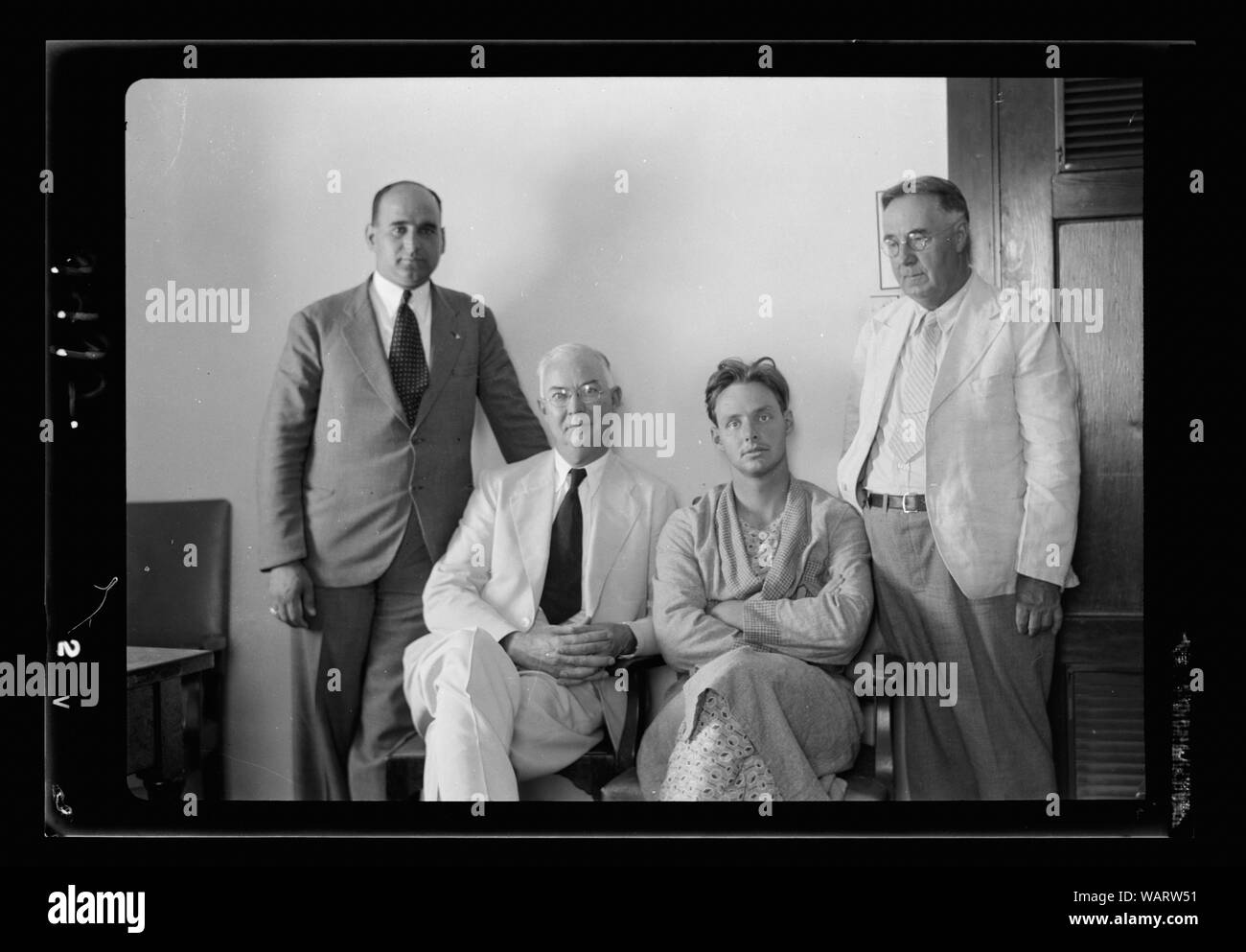 Dr. Jacob Goldner & son, Rev. Gerould Goldner, Akron, Ohio, kidnapped on Mar Saba Road, July 19, 1939. Goldners, taken at Y.M.C.A. after return Stock Photo