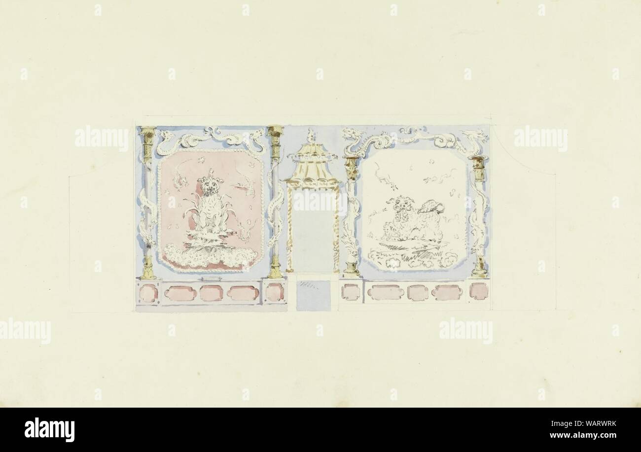 Drawing, Proposed Design for the West Wall of the Music Room, Royal ...