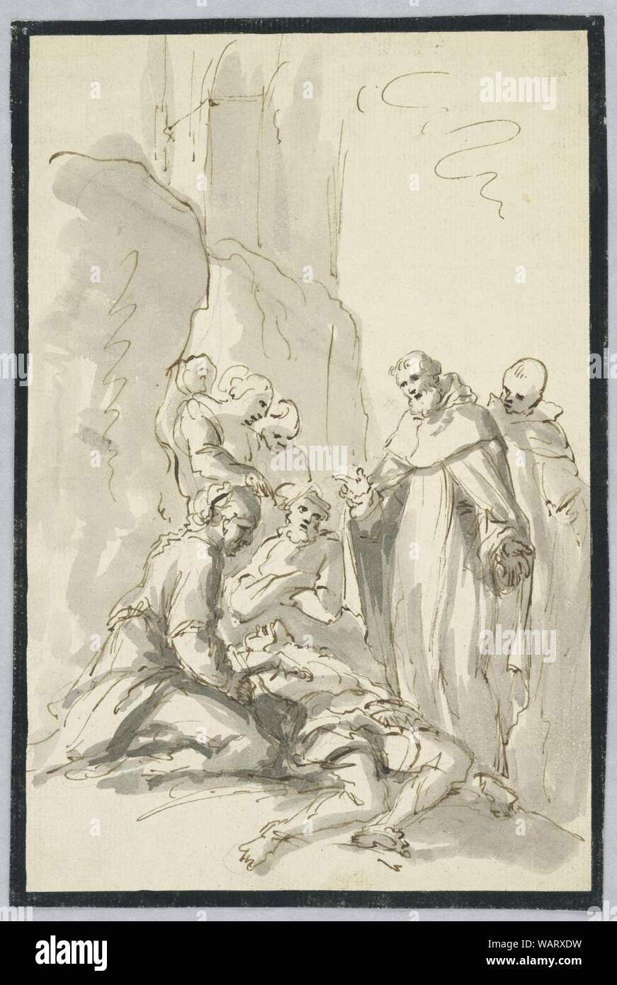 Drawing, Saint Healing the Sick, 17th19th century Stock Photo Alamy