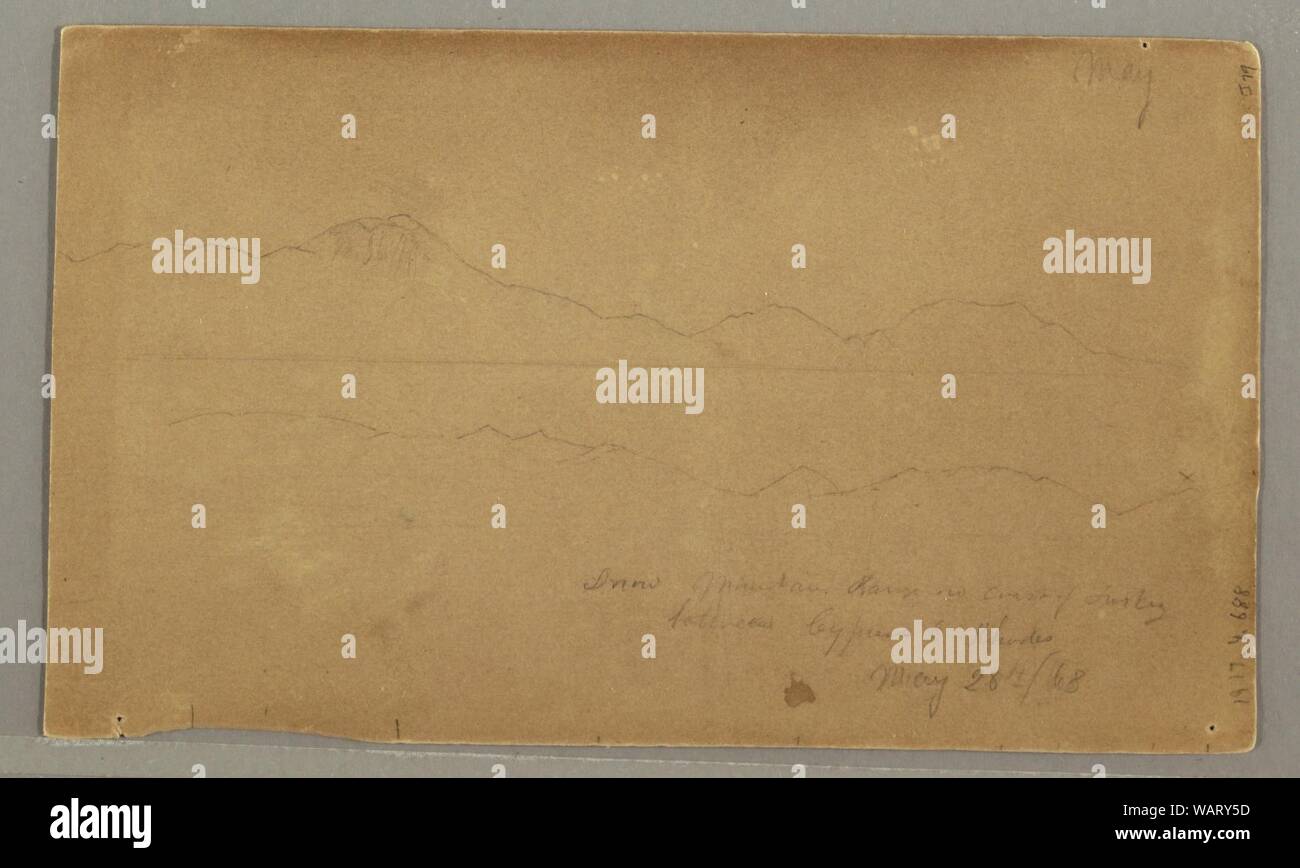 Drawing, Side view of building, window, May 29, 1868 Stock Photo - Alamy