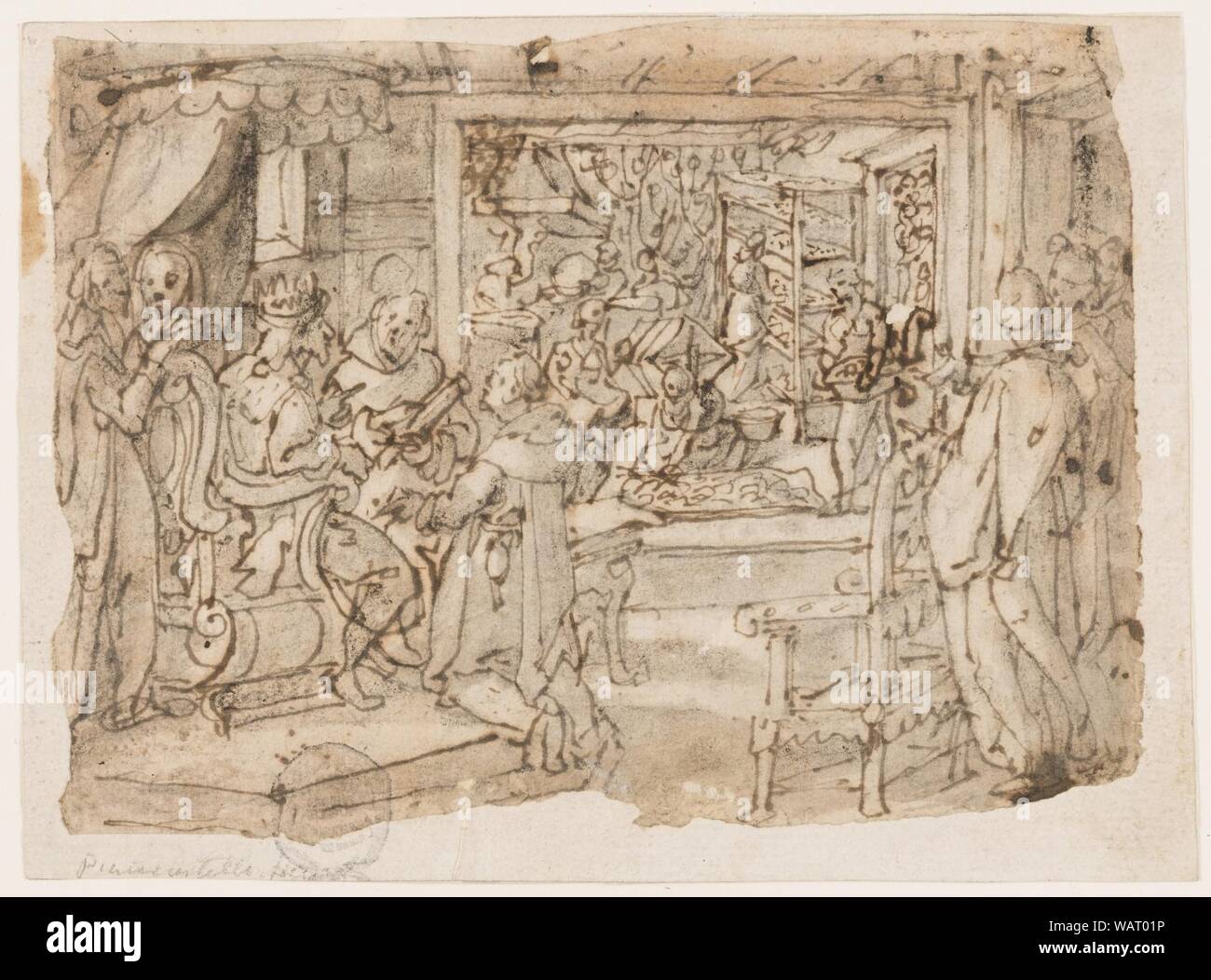 Drawing, Sketchbook Page with Scenes from Vermis Sericus (Sericulture ...