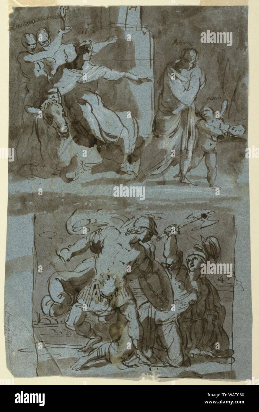Drawing, Sketches for Paintings, ca. 1800 Stock Photo - Alamy