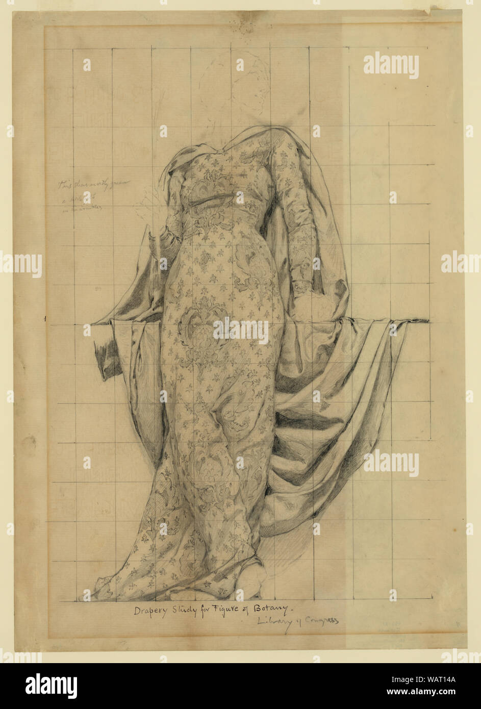 Drapery study for figure of Botany Library of Congress Stock Photo - Alamy