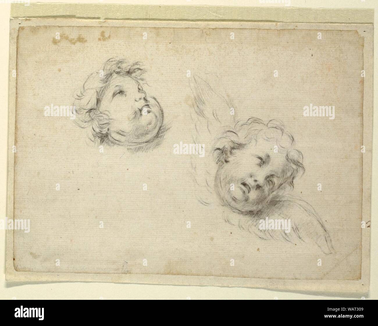 Drawing Study for Two Cherubim early 18th century Stock Photo Alamy