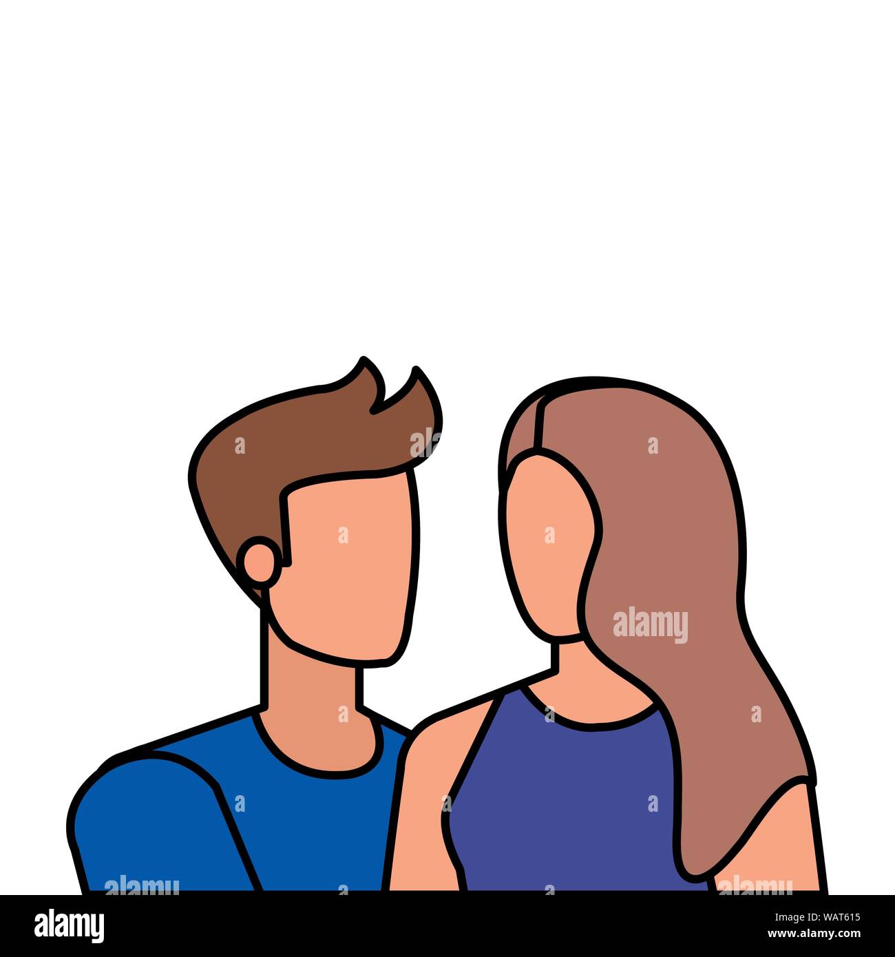 young lovers couple avatars characters Stock Vector Image & Art - Alamy