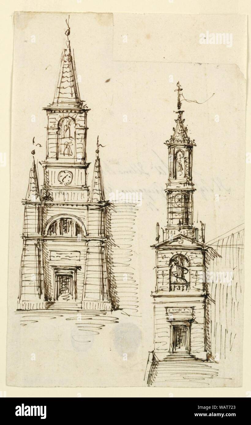 Bell towers drawing hires stock photography and images Alamy