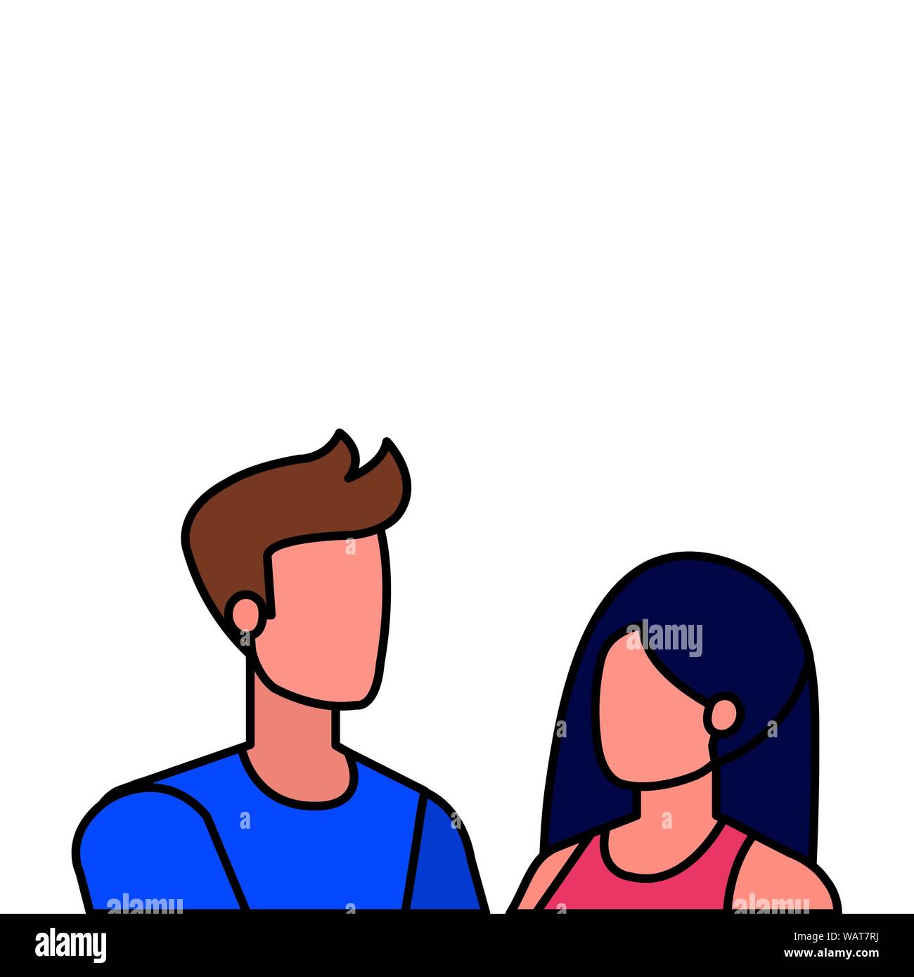 young lovers couple avatars characters Stock Vector Image & Art - Alamy