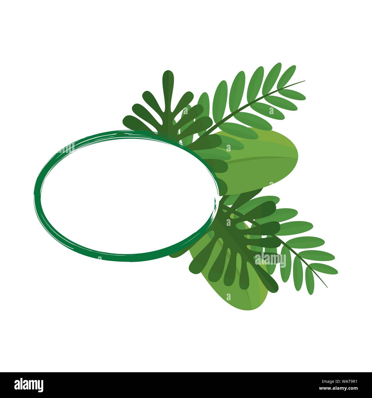 Abstract Green Leaf Stock Vector Image & Art - Alamy