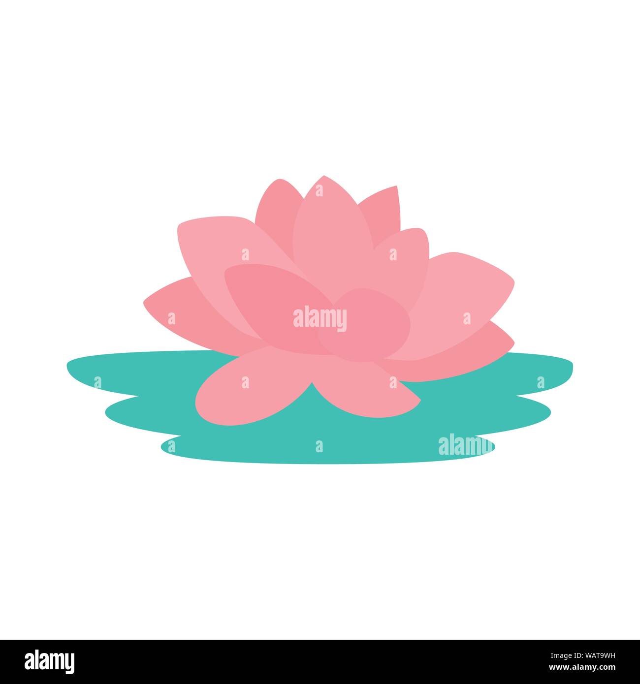 cute lotus flower isolated icon Stock Vector Image & Art - Alamy