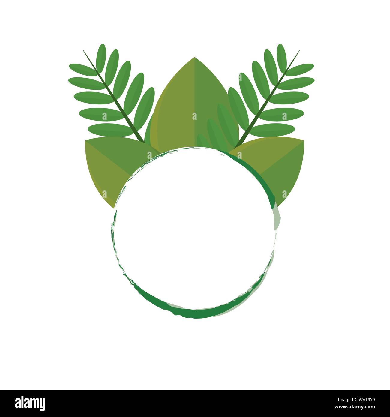 Abstract Green Leaf Stock Vector Image & Art Alamy