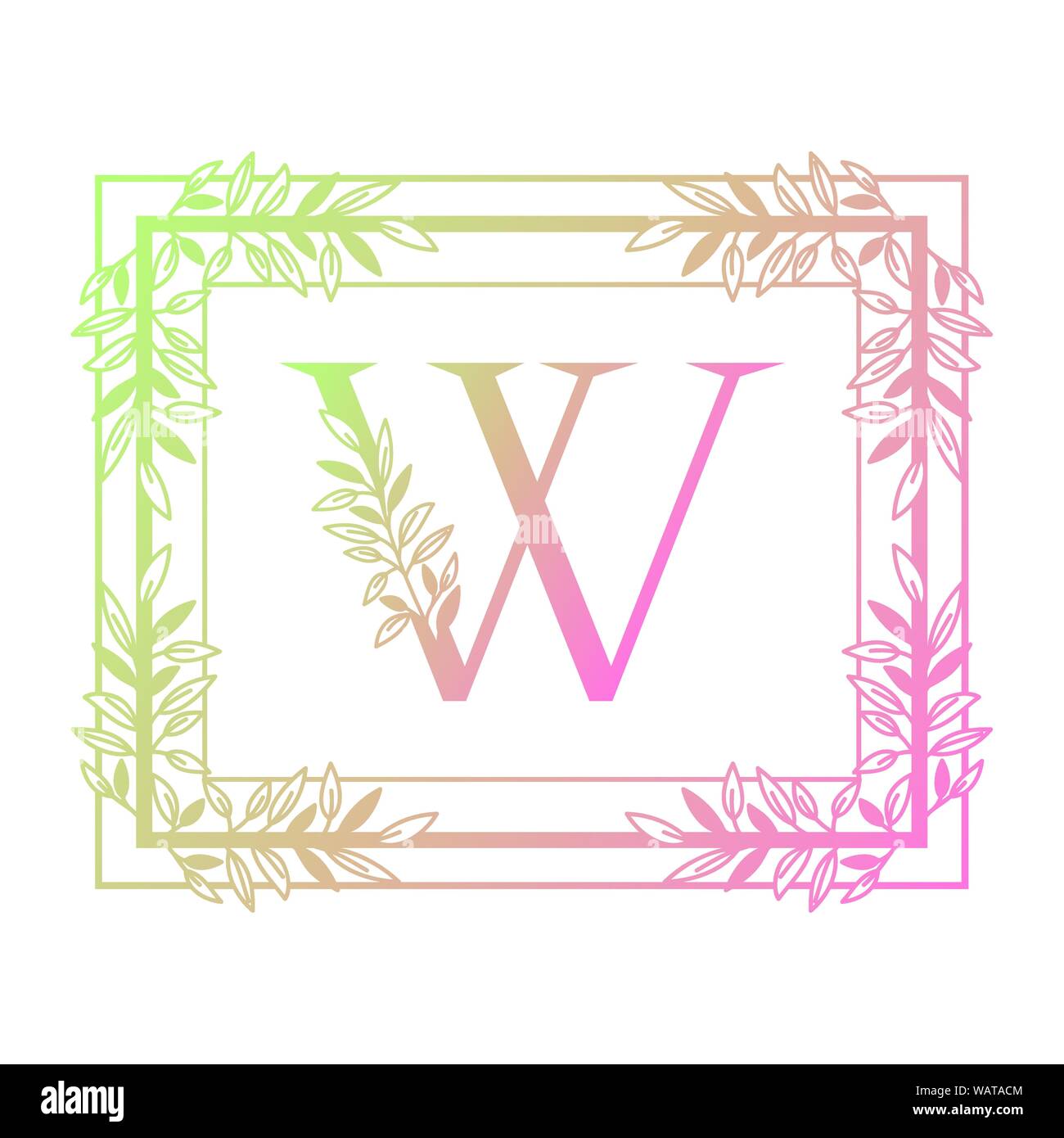 letter of the alphabet with vintage style frame Stock Vector Image ...