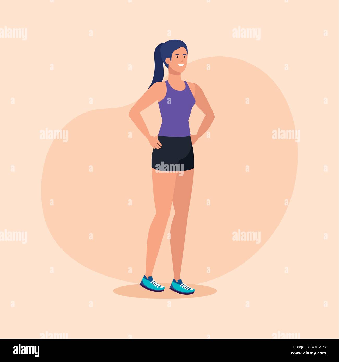 fitness woman practice sport activity Stock Vector Image & Art - Alamy