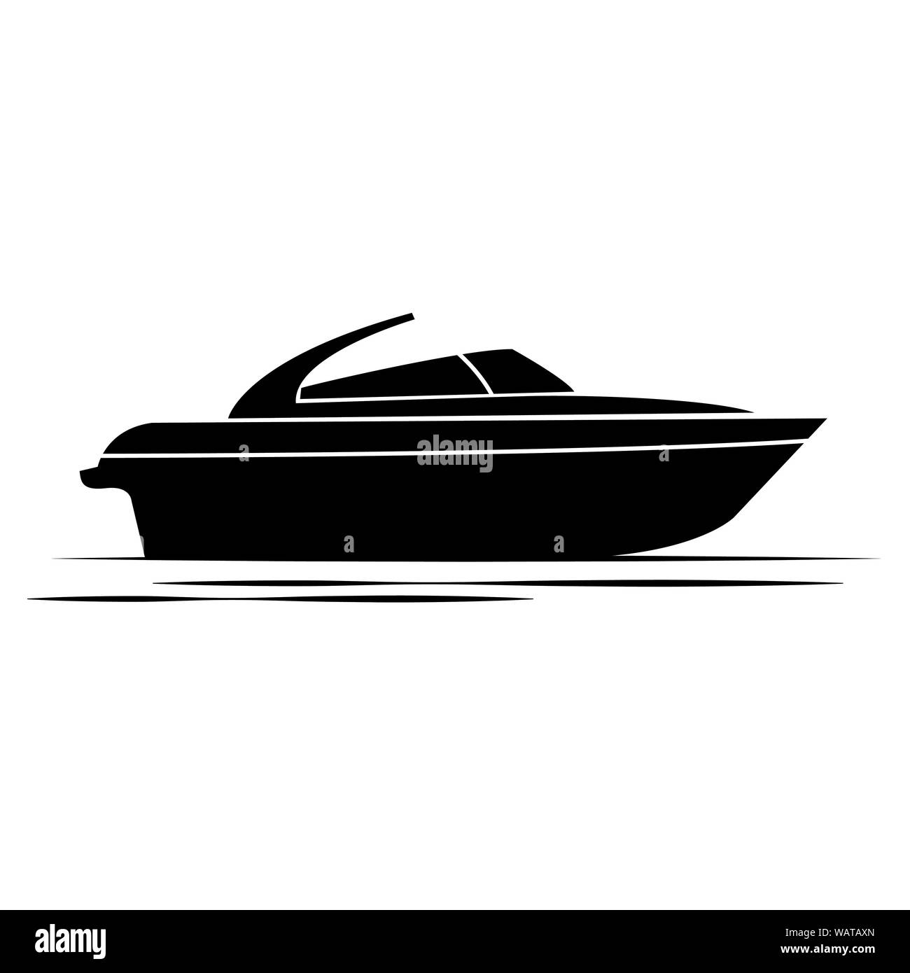 Front view of a boat Stock Vector