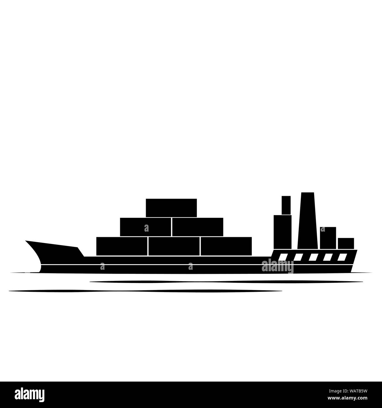Front view of a boat Stock Vector