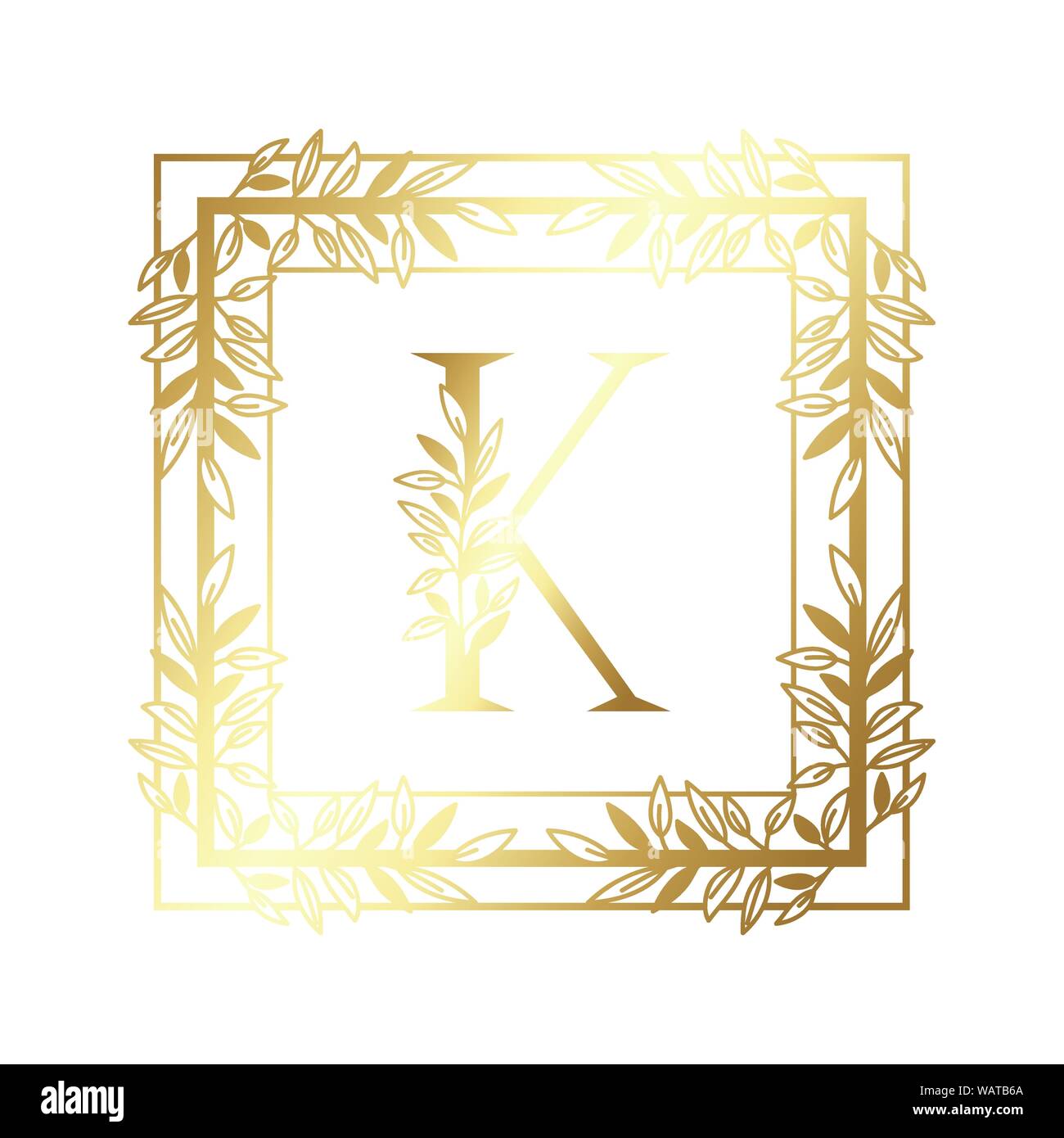 letter of the alphabet with vintage style frame Stock Vector Image ...