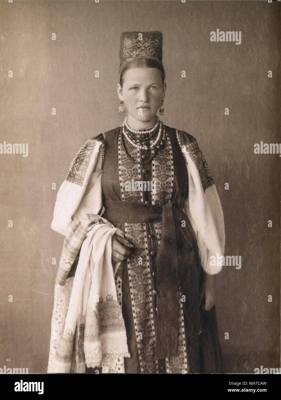 Dress (19th c., South Russia, Penza gov.) 2. Stock Photo