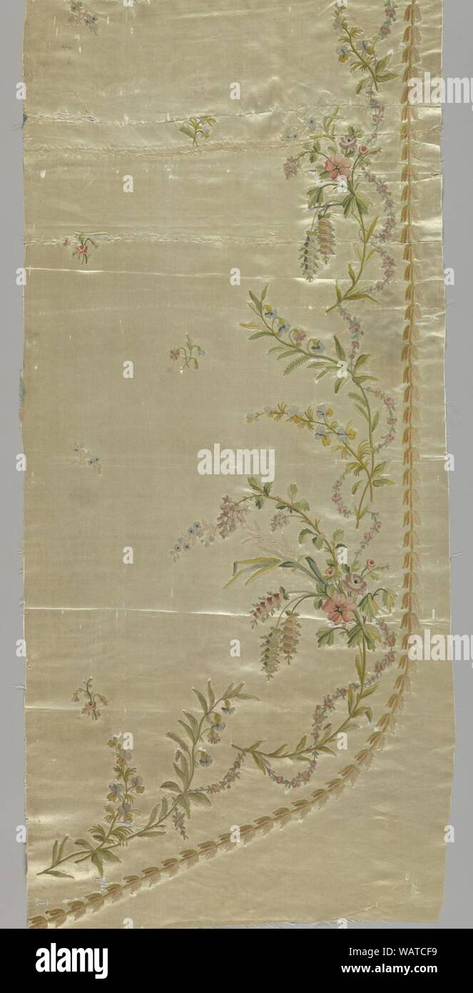 Dress Panel Fragment, 1750–1800 Stock Photo