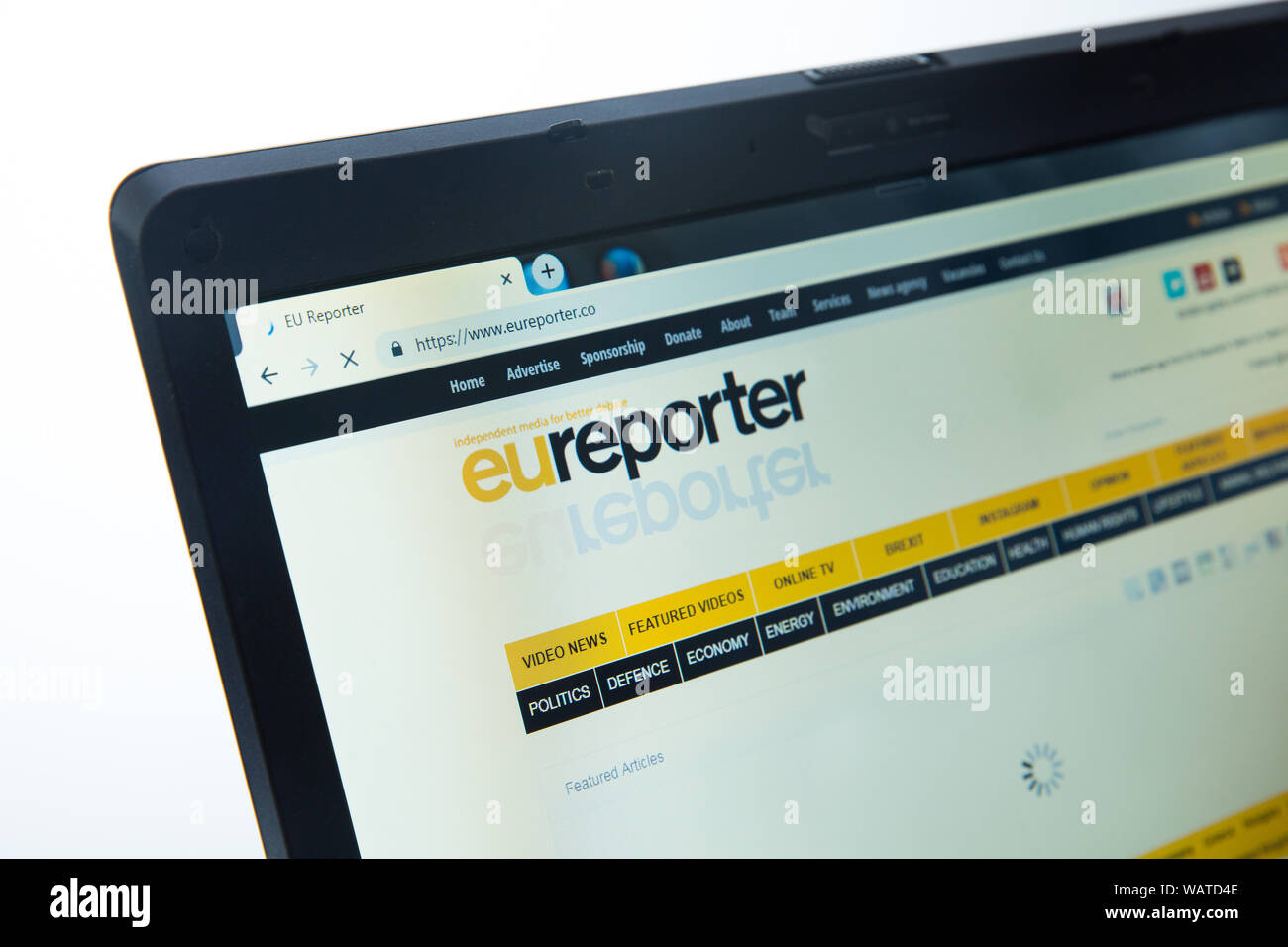 eureporter website Stock Photo