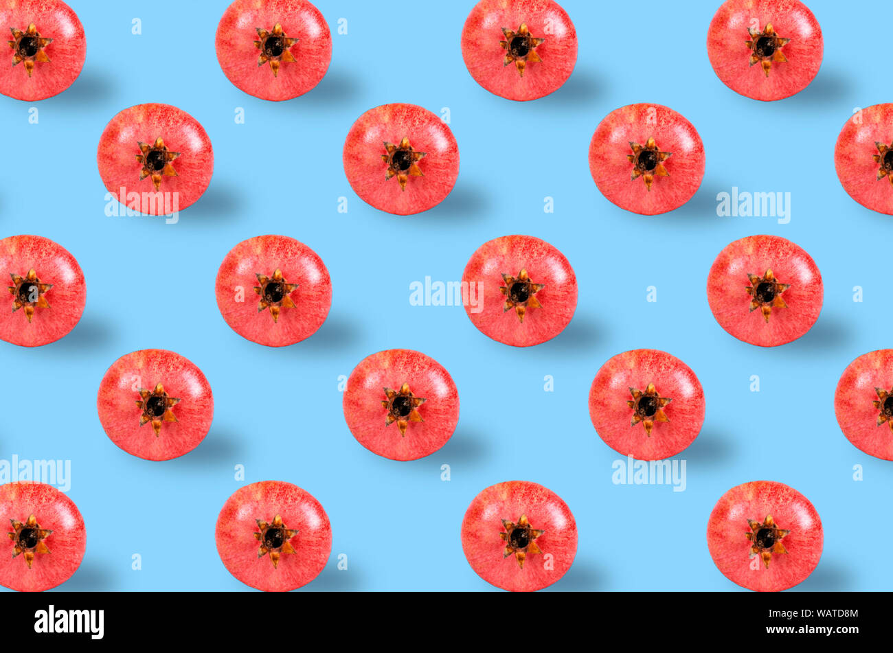 Trendy Pattern done with fresh fruits background Stock Photo