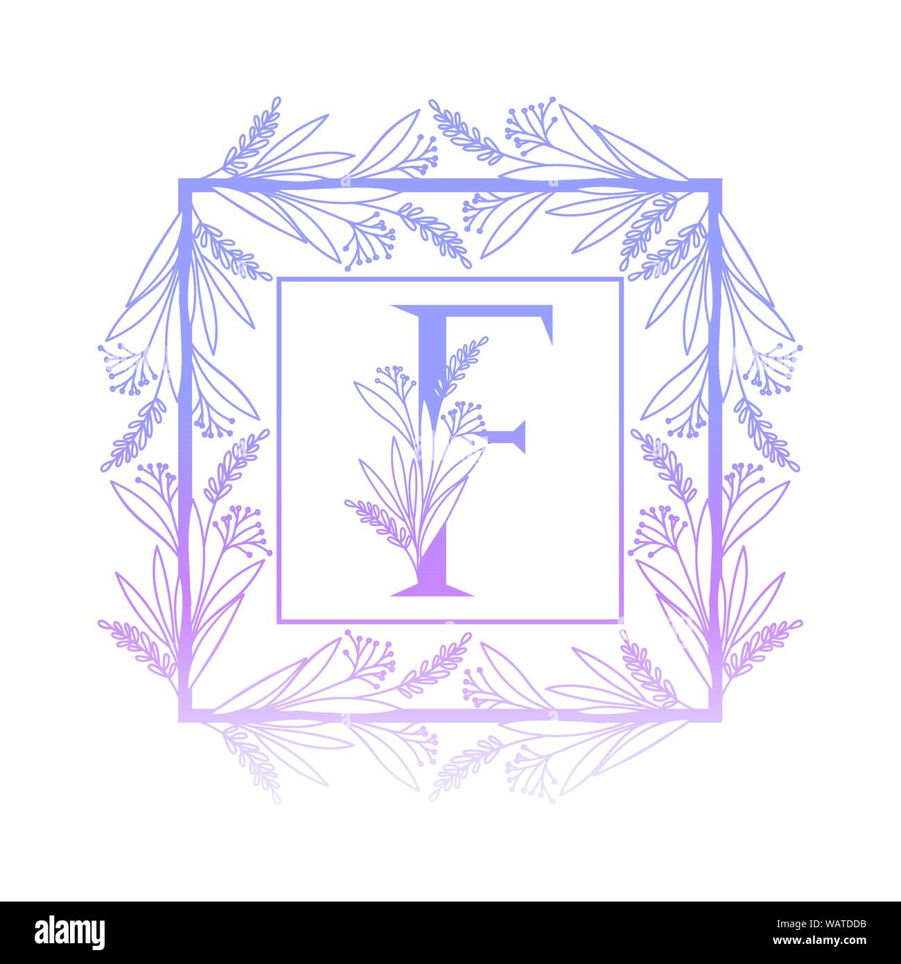 letter of the alphabet with vintage style frame Stock Vector Image ...