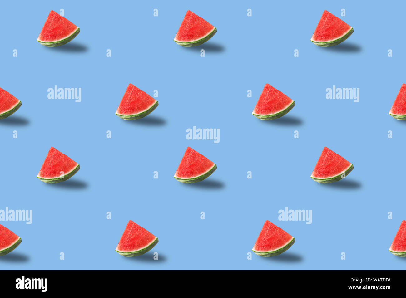 Trendy Pattern done with summer fruits background Stock Photo