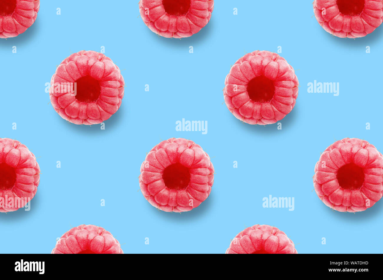Trendy Pattern done with summer fruits background Stock Photo