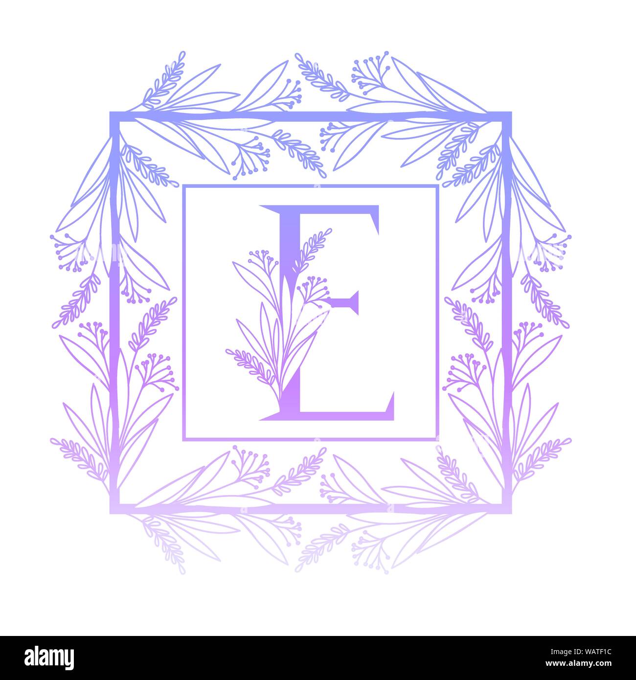 letter of the alphabet with vintage style frame Stock Vector Image ...