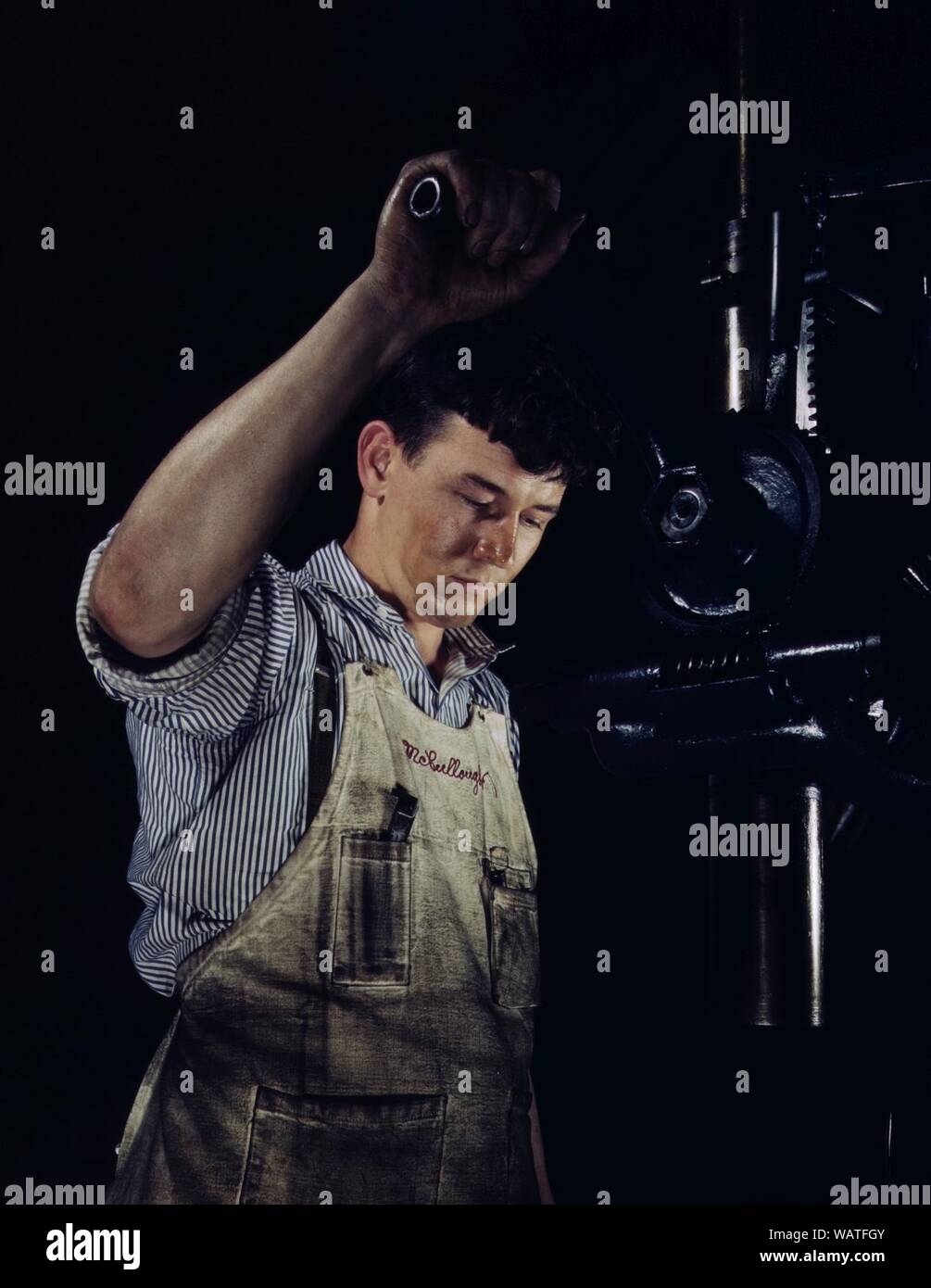 Drill press operator, Allegheny Ludlum Steele Corp, Brackenridge, Pa