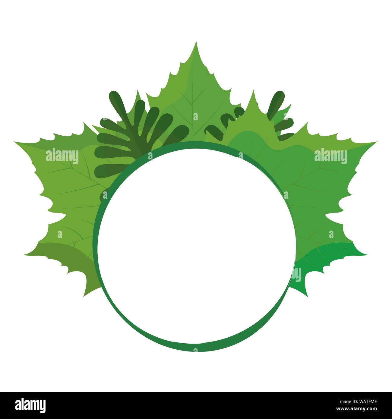 Abstract Green Leaf Stock Vector Image & Art Alamy