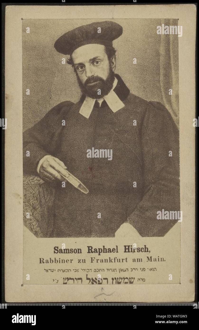 Druck von Schier. Samson Raphael Hirsch.1847 M. Poppelauer (FL12173348  Stock Photo - Alamy