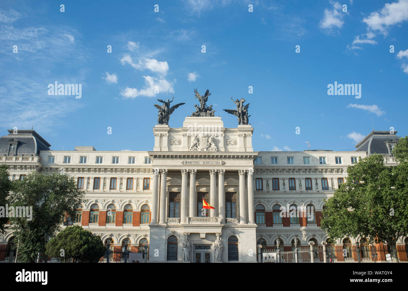 Ministry of Agriculture Building. Spanish Government Department. Madrid is the capital of Spain