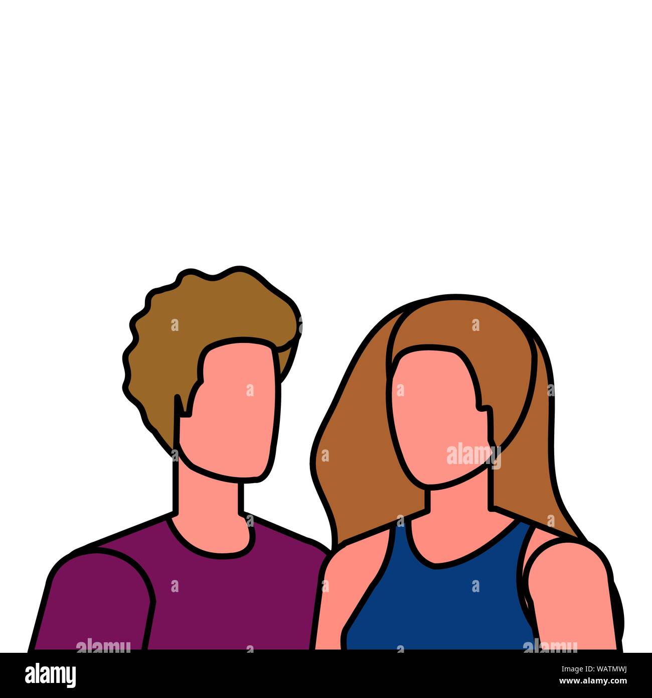 young lovers couple avatars characters Stock Vector Image & Art - Alamy