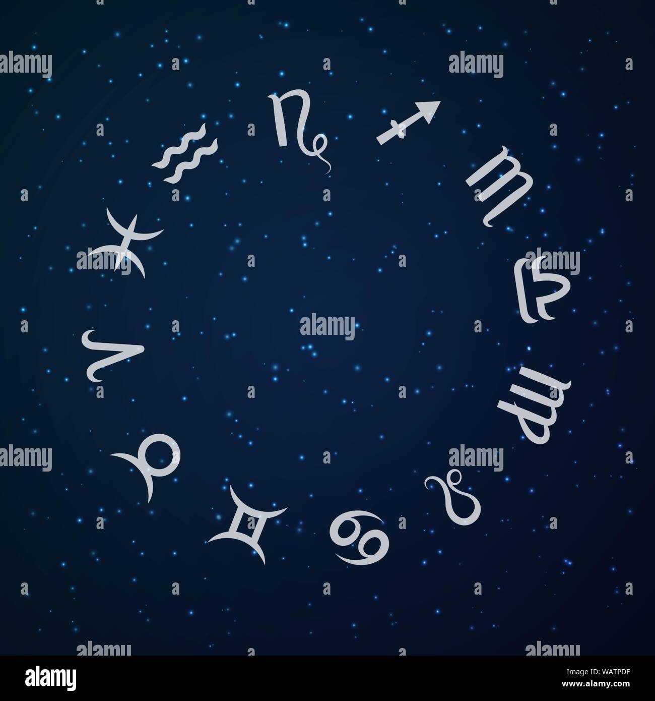 Zodiac sign. Astrological horoscope. Vector illustration Space ...